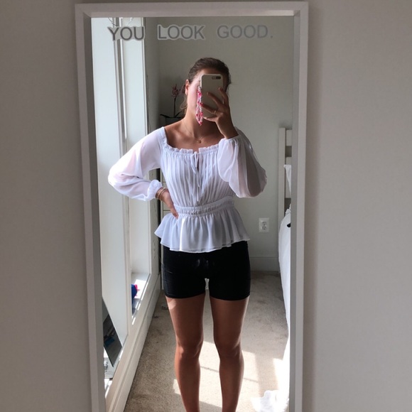 NEW guess white girly blouse - Picture 4 of 11